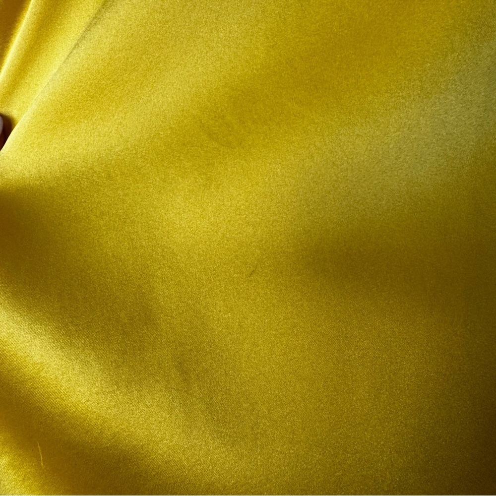 Amanda Uprichard Chaya Top Canary Yellow 100% Silk Mock Neck Small - Picture 11 of 13